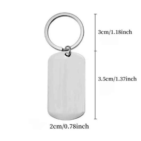 Stainless Steel Inspirational Slogan Keychain - Picture 3 of 4